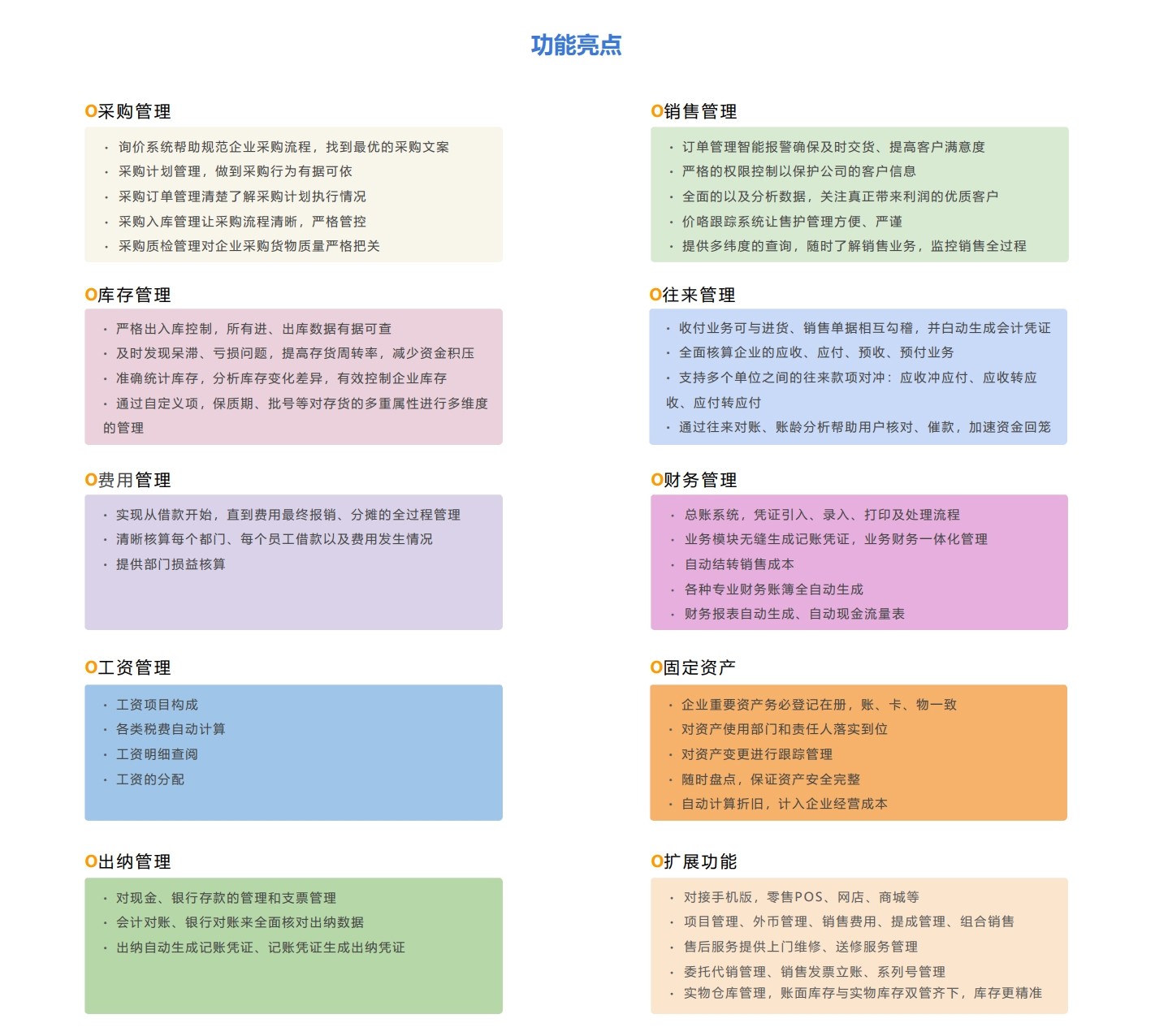 管家婆財務(wù)軟件功能